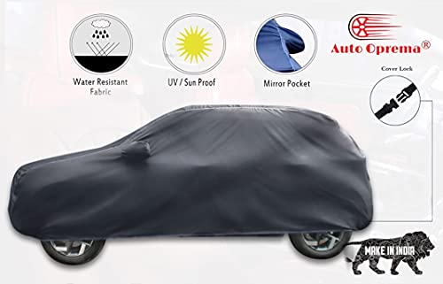 Image of Auto Oprema Grey with Mirror Pocket Matty Car Body Cover Compatible with Mahindra Bolero Car Bumper to Bumper Accurately.