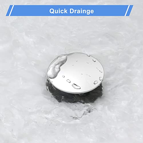 ARCORA Pop Up Sink Drain with Overflow, Chrome Bathroom Sink Drain, Pop Up Drain for Vessel Sink - Thumbnail 5