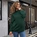 novachic Maternity Turtleneck Sweatshirt for Women Asymmetric Buttons Pullover Shirts Long Sleeve Tops with Side Pockets,Dark Green XL