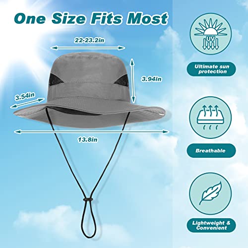 9 Pack Men Boonie Sun Hat Bucket Hats With String Wide Brim Sun Hat For Men And Women Breathable Mesh Foldable Sun Protection Cap For Hunting Fishing Hiking Outdoor Beach Uv Sun Protection, 6 Color #TOP1