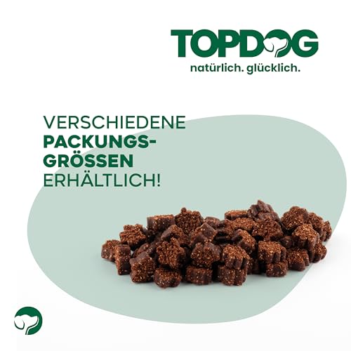 Topdog Leberwurst Leckerli für Hunde 2 x 80g - Kleine Happen als Belohnung oder für das Training - 100% Natürlich ohne Zusatzstoffe - Ideales Hundeleckerli