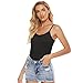 BQTQ 5 Pcs Women's Camisole Tank Top Undershirt Spaghetti Strap Under Shirts, S Black