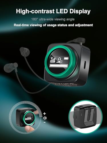 Image of SWIFF Audio WX520 Wireless in Ear Monitor System, 5.8GHz IEM System w /Stereo /Mono Switch, Built-in Cue Mic, LED Receiver & Charging Case Transmitter, 4 Channels, One-to-More for Studio, Bands, Live