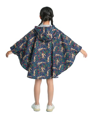 Image of Freesmily Kids Cute Raincoat Waterproof Rain Poncho Jacket Coat for Girls Boys