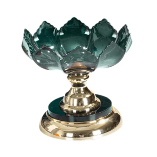 FytStycale Puesto de Frutas con Plato, Contenedor de Dulces para Cocina, Verde Gris