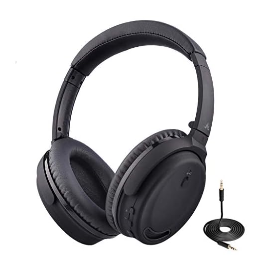 Avantree ANC032 Active Noise Cancelling Headphones Over Ear with Microphone for Home Office, Conference Call, Wireless Wired ANC Sound Proof Hi-Fi Stereo Bluetooth Headset with Mic for TV PC Computer
