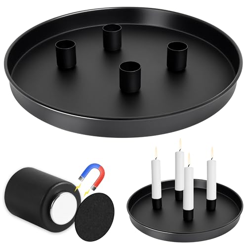 Gucass Magnet Kerzentablett für Advent Ø 25 cm mit 4 magnetischen...