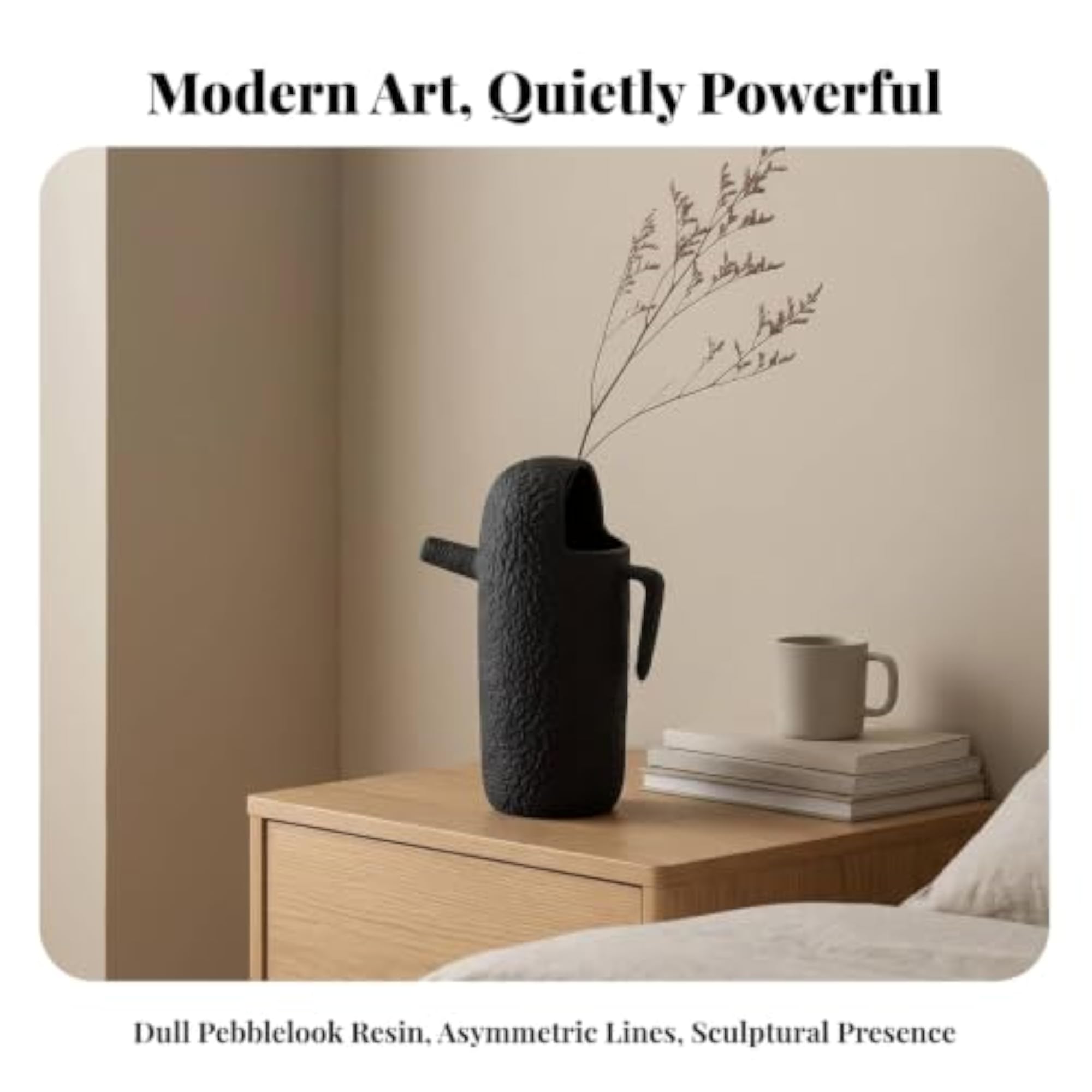 Textured Resin Decorative Pitcher with Handle