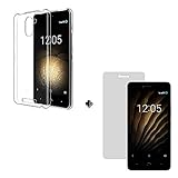  Generica - Funda TPU Transparente BQ Aquaris U Plus + Protector Cristal Templado