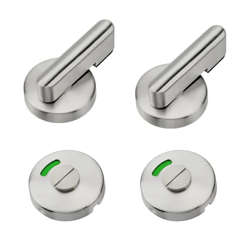 2 Sätze Wc Türschloss Drehriegel Türgriff Aus Edelstahl Edelstahl Wc Türschlösser Türbeschlag Türklinke Paar Mit Wc Verriegelung Toilette Türbeschlag Für Innentüren In Toilette Und Badezimmer