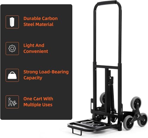 Carretilla plegable para escaleras con 10 ruedas, carga 150 kg miniatura 5