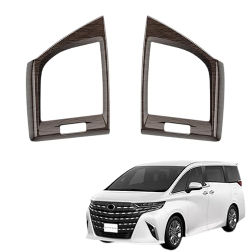 EopTatoo 新型 アルファード ヴェルファイア 40系に対応 専用 エアコン左右吹き出し口パネルカバー カスタムパーツ アクセサリー 室内装グッズ (木目調)