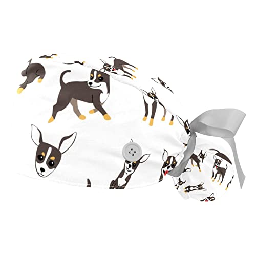 Chapeau de travail pour cheveux longs ajustable et anti-sueur lot de 2