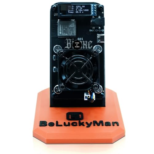 Bitaxes Gamma 601 Bitcoins Miner 1.2TH/S Open-Source System BM1370 Asic Chip Lucky Miner 15W/TH BTC Machine Solo Miner Connection Crypto Currency Miner Home Use (Orange)