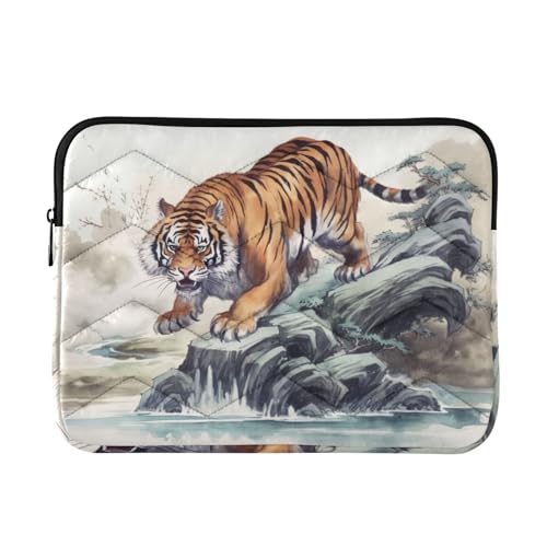 Funda para laptop con diseño de tigre vintage 13-14 pulgadas miniatura 1