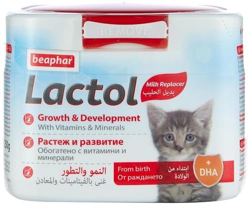 Image of Beaphar Lactol Newborn Kitten Milk Food with DHA, Vitamins & Minerals, Kitten Milk Replacer- 200g
