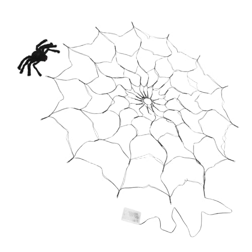 SHINEOFI Lámpara De Telaraña De Halloween Luces Led De Telaraña para Decoración De Fiesta Iluminación De Jardín Luz De Decoración De Halloween para Interiores y Exteriores