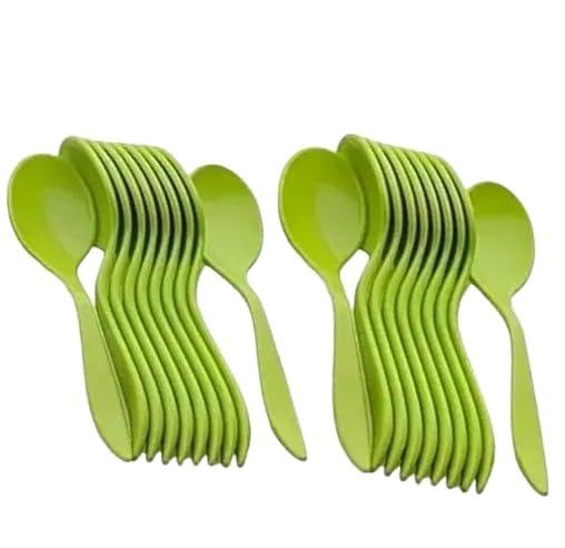 C7Gangani Small Serving Plastic Spoons (Pack of 20) | Multipurpose Use for Snacks and Dips-image-0