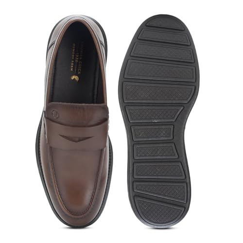 Image of Thomas Crick Sophisticated Dual-Tone Leather Loafers with Enhanced Comfort