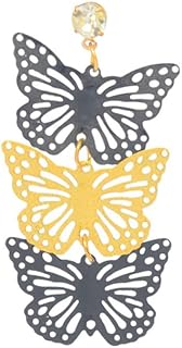 Multi-layer Butterfly Earrings Set for Women, 2 Pieces - Multicolor