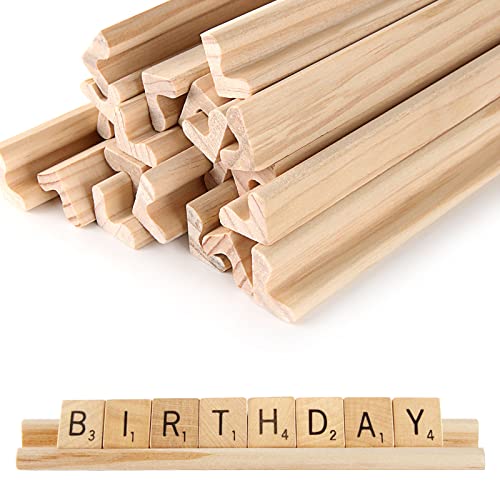 20 Porta Fichas de Madera para Scrabble y Dominó