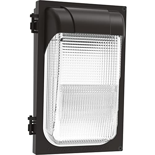 Lithonia Lighting 7.5" Mini LED Wall Pack Outdoor Light Fixture, Building Wall Light, Dusk to Dawn Sensor, 4000K Cool White, MVOLT 120-277V, IP65, Glass Lens, Bronze (TWX1 LED P2 40K MVOLT PE DDBTXD) by Lithonia Lighting - Image 6