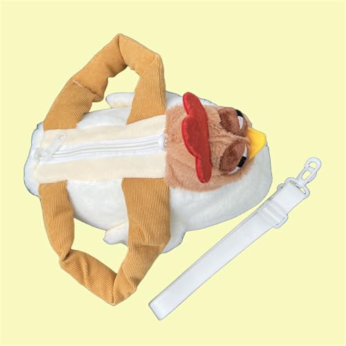 Funny Cartoon Chicken Plush Handbag Cute Stuffing Animal Doll Adjustable Crossbody Shoulder Bag Purse for Women Girls4