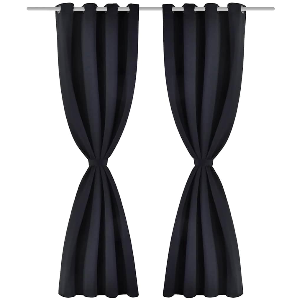 Rideaux occultants contre la lumière lot de 2 rideaux noirs 135x245 pour mieux dormir