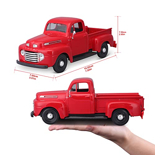Maisto 1:24 Assembly Line 1948 Ford F-1 Pick-up, Rojo miniatura 7