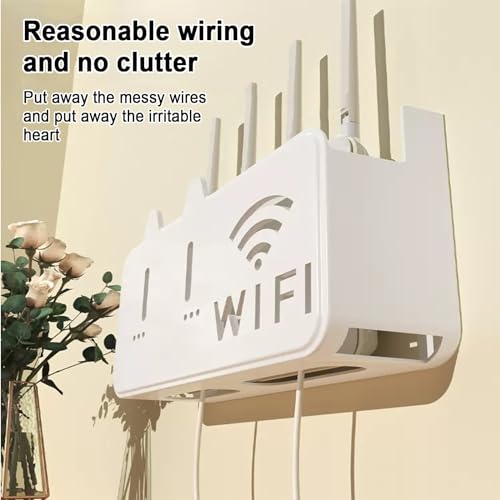 Boîtier de rangement WiFi pour cacher les câbles et ranger le modem - 3