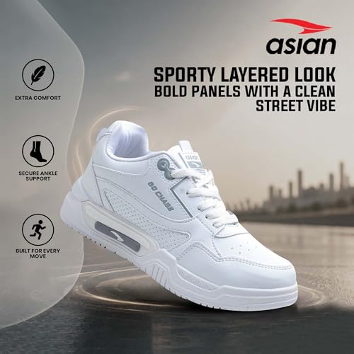 Image of ASIAN Shadow-02 Sneakers for Men | Cushioned Insole, Anti-Slip Outsole & Premium Stylish Design | Trendy Casual Sneakers for Gym