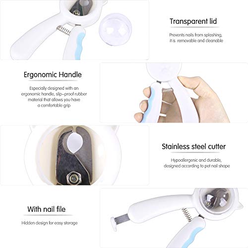 Anself Cortador de unhas de gato para gatos Cortador de unhas de gato Tesoura de unhas de gato Corta