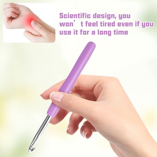 Image of Crochet Hook, 6.5 mm Ergonomic Crochet Hook, Crochet Needles for Arthritic Hands, Knitting Needles with Soft Handle Beginners and Experienced Hobbyists (6.5 mm)