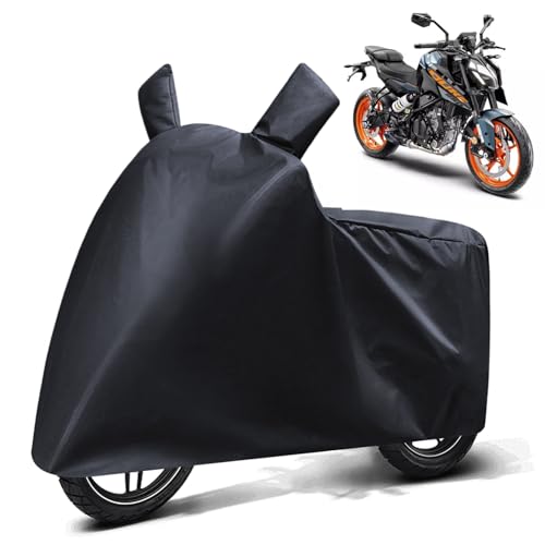 Image of FABTEC Waterproof Bike Body Cover Compatible with KTM 250 Duke, A3 (Black)