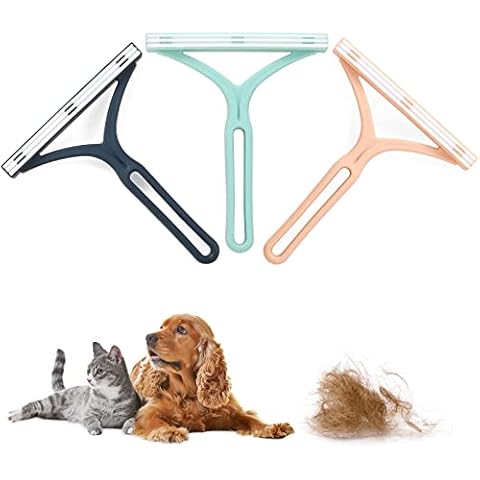 3 Pack Pet Hair Remover for Couch - Cat Hair Remover, Carpet Scraper Cat Fur Removal Tool, Dog Hair Remover for Clothes, Furniture Cover