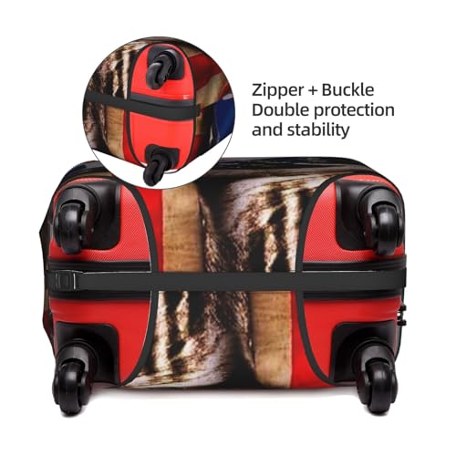 America And Dominican Republic Dominicans Republic Flag Travel Luggage Cover Washable Suitcase Case Suitcase Protector Fit Luggage Cover Medium4