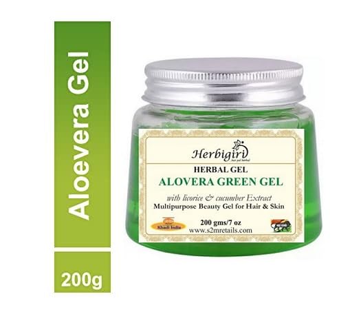 Image of HERBIGIRI HERBAL ALOEVERA FACE GEL WITH LIQORICE & CUCUMBER EXTRACTS
