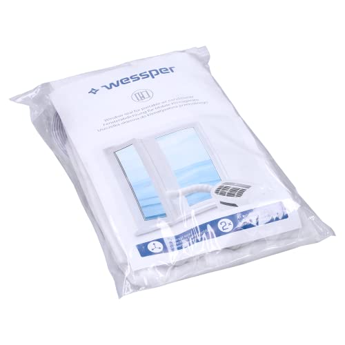 Wessper Raamafdichting voor Mobiele Airconditioners, Zelfklevende Raamafdichting voor Ramen 400 cm | Wit Waterdichte Stop Hete Lucht voor Bevestiging | Raamafdichting Wasdrogers & Afzuigluchtdrogers - Afbeelding 4