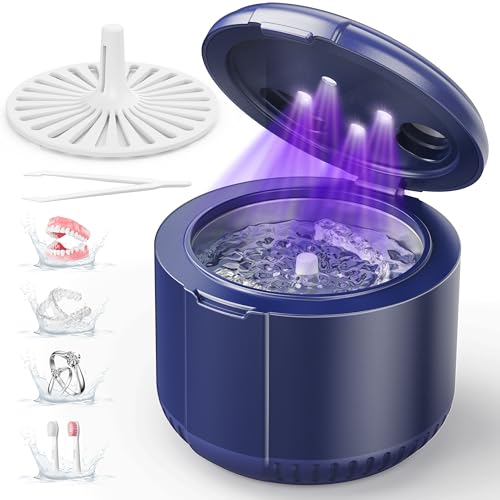 Ultrasonic Retainer Cleaner Machine, 45kHz Dental Cleaning Pod, 200ML