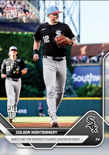 2025 Topps Now Colson Montgomery #387 Top Prospect Flashes Leather in Debut Chicago White Sox Rookie RC Baseball Card