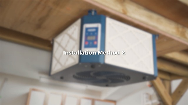 AlorAir 360 degree Intake Air Filtration System - (1350 CFM) with Strong Vortex Fan, Built-in Ionizer, Shop Dust Collector for Woodworking Shop, Garage Works Shop, Purecare 1350IG