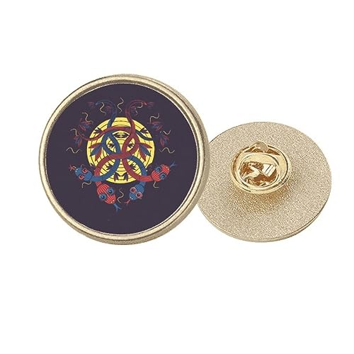 Broche serpent en métal doré motif rond pour sublimer votre tenue lors d'un vernissage