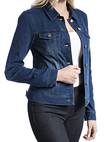 Liverpool Women's Classic Jean Jacket (Admiral Blue, Large) at