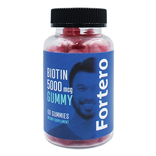 Fortero Biotin Gummy for Hair Growth â€“ Gummy Vitamin with Biotin, Vitamin A & D, Folic Acid â€“ Biotin 5000mcg in Every Gummy Vitamin â€“ Fast Hair Growth and Support Healthy Hair, Skin and Nail (Gummy)