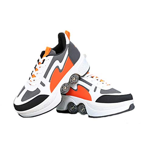 MLyzhe Deformation Roller Skate Shoes for Women Men, Boys Kids Wheel Shoes  Deform Wheel Sneakers Shoes, for Unisex Beginners