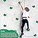 10PCS Green Rock Climbing Holds, Rock Climbing Wall for Kids, Extra Large Size Climbing Rock Wall Grips with Mounting Hardware and Wrench for Indoor Outdoor Playground, Installed on Wooden Board