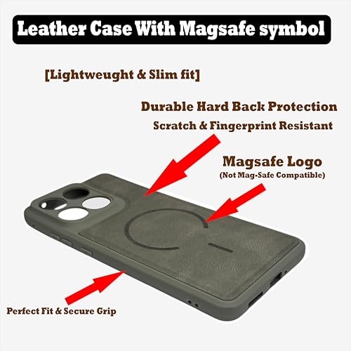 Image of SBMS Back Cover for Motorola Edge 70 Fusion 5G | Ultra Slim Soft Rubberised Hard Case | Oil Feel Soft Leather Back | Mag-Safe Design (Mag-Safe Not Support) | Camera Protection Edge 70 Fusion (Grey)