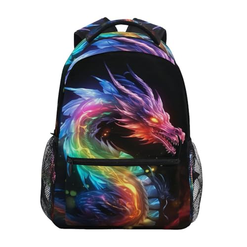 UMIRIKO Color Flame Dragon Backpack for Boys Girls Elementary School Bookbag Back Pack 202A0540