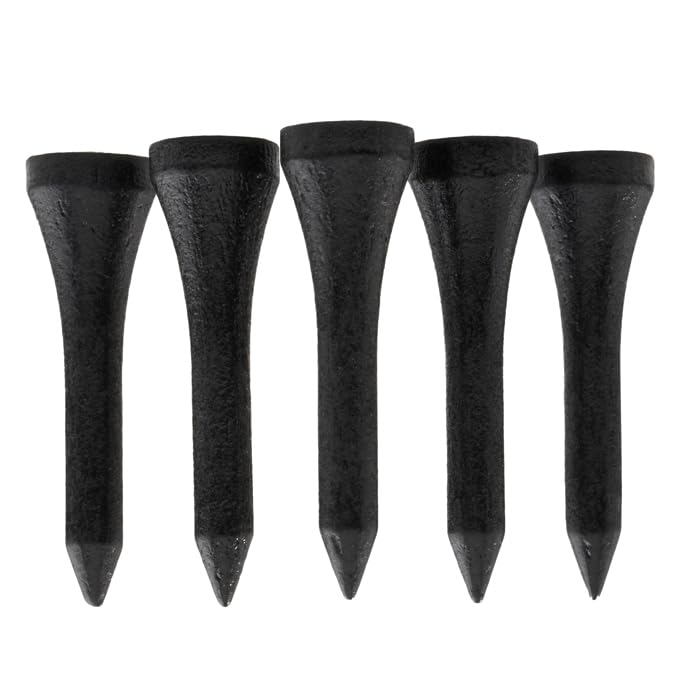100 PCS Bamboo Golf Tees | Multiple Colours & Sizes | Eco Friendly & Sustainable Bamboo Golf Tees (38mm Black)