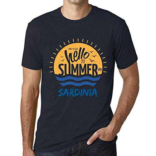 Hombre Camiseta Vintage T-Shirt Gráfico Time To Say Hello To Summer In Sardinia Marine